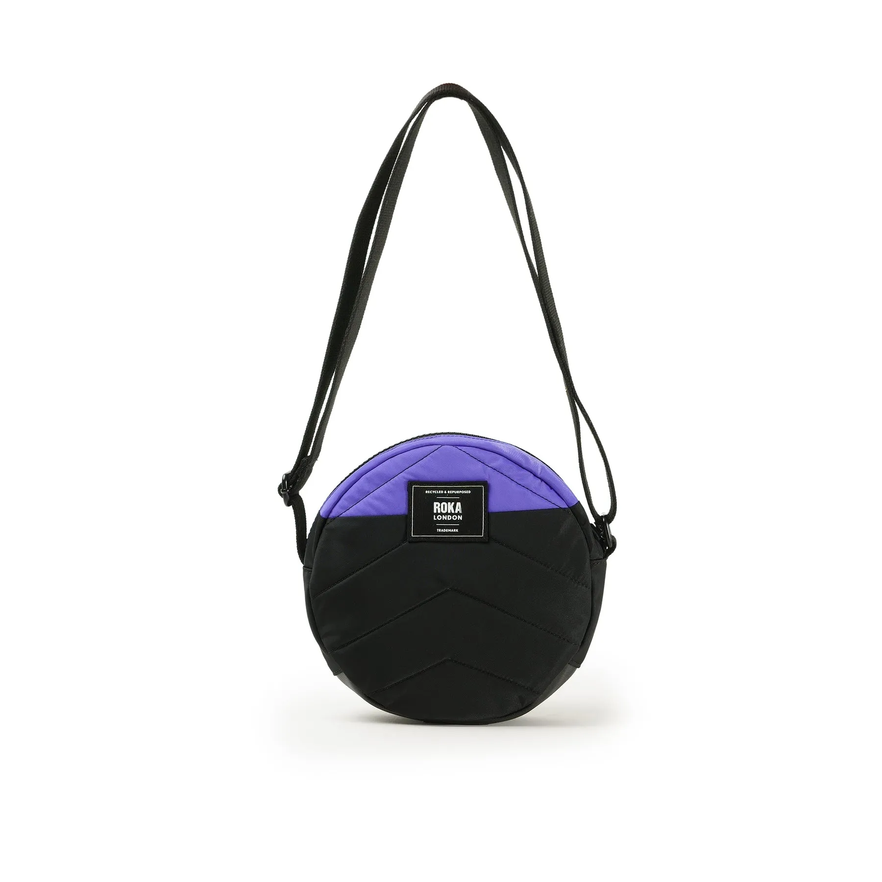 ROKA Creative Waste Paddington B Black / Simple Purple Small Recycled Nylon Bag sold by The Foot Factory product image thumbnail 3