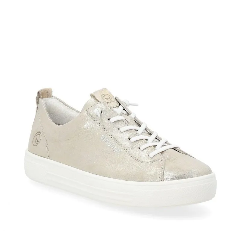 Remonte Womens Fashion Leather  Trainers - Metallic sold by The Foot Factory