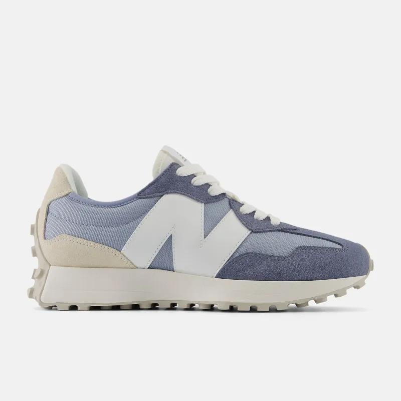 New Balance Unisex 327 Fashion Trainers - Light Arctic Grey sold by The Foot Factory