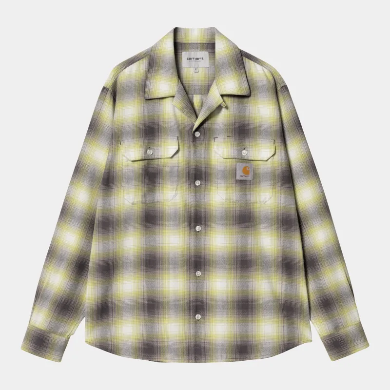 Carhartt WIP Mens Blanchard Shirt - Arctic Lime sold by The Foot Factory