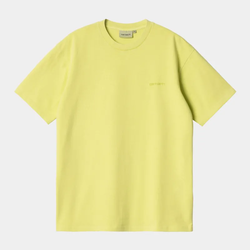 Carhartt WIP Mens Duster Script T-Shirt - Arctic Lime sold by The Foot Factory