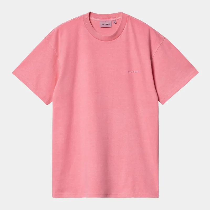 Carhartt WIP Mens Duster Script T-Shirt - Charm Pink sold by The Foot Factory