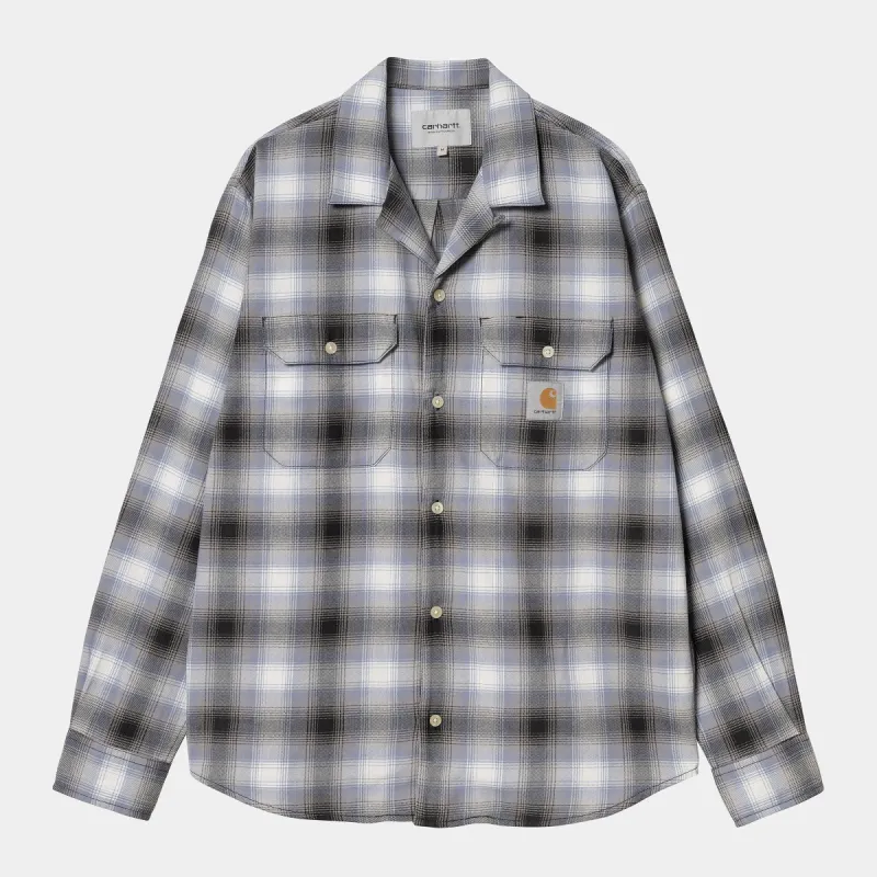 Carhartt WIP Mens Blanchard Shirt - Charm Blue sold by The Foot Factory
