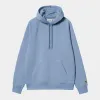 Carhartt WIP Mens Chase Hoodie - Charm Blue sold by The Foot Factory