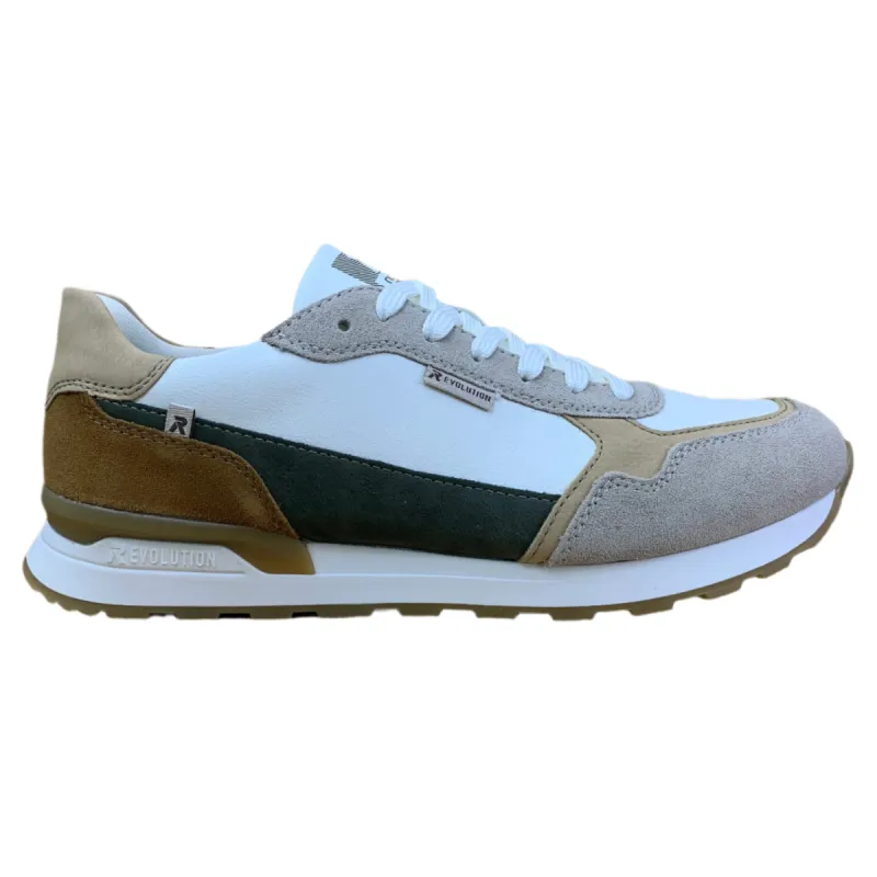 Rieker Mens Casual Trainers - White sold by The Foot Factory
