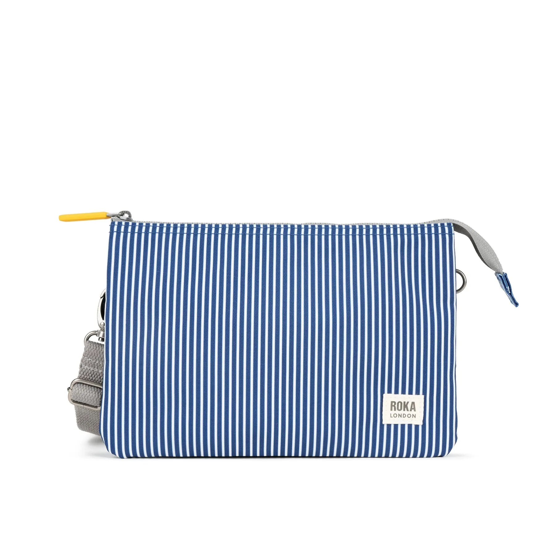 ROKA Carnaby Hickory Stripe XL Recycled Canvas Bag sold by The Foot Factory