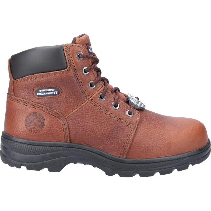 Skechers Mens Workshire Safety Boot - Brown sold by The Foot Factory