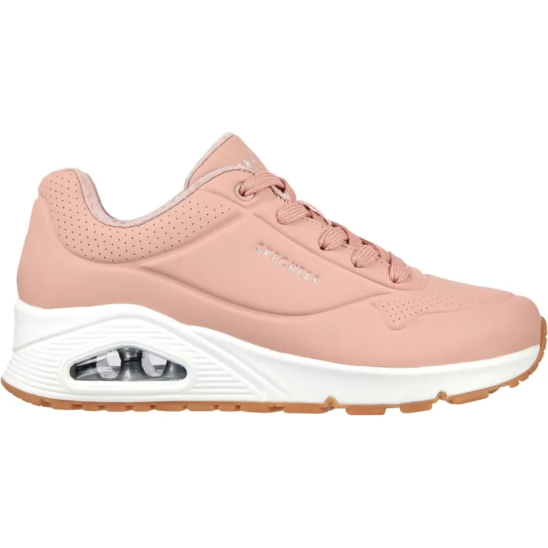 Skechers Womens Uno Stand On Air Sports Trainers - Pink sold by The Foot Factory