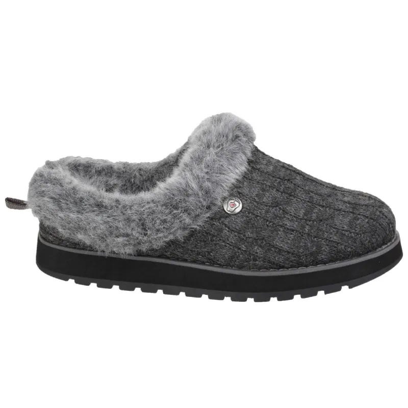 Skechers Womens Keepsakes Ice Angel Mule Slippers - Charcoal sold by The Foot Factory
