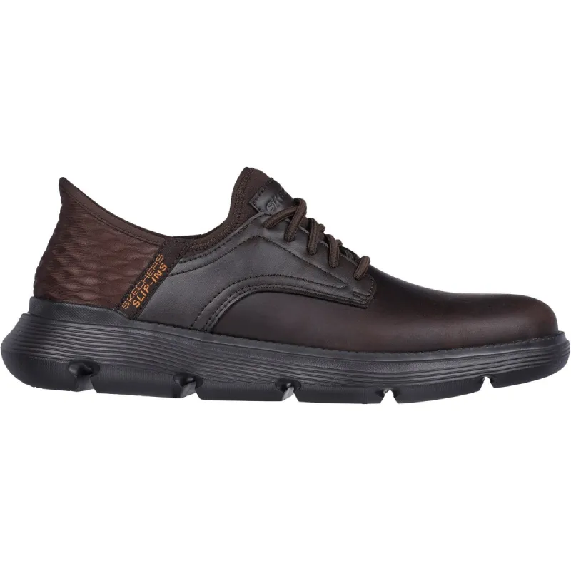 Skechers Mens Garza Gervin Oxford Shoes - Brown sold by The Foot Factory