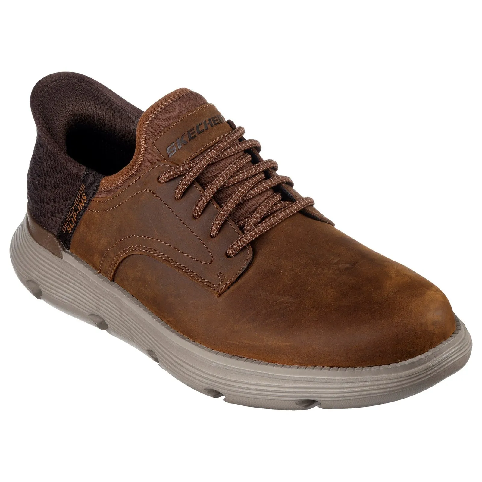 Skechers Mens Garza Gervin Oxford Shoes - Dark Brown sold by The Foot Factory product image thumbnail 2
