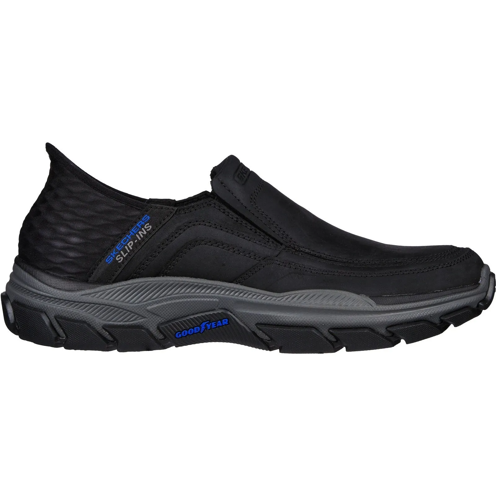 Skechers Mens Respected Elgin Trainers - Black sold by The Foot Factory