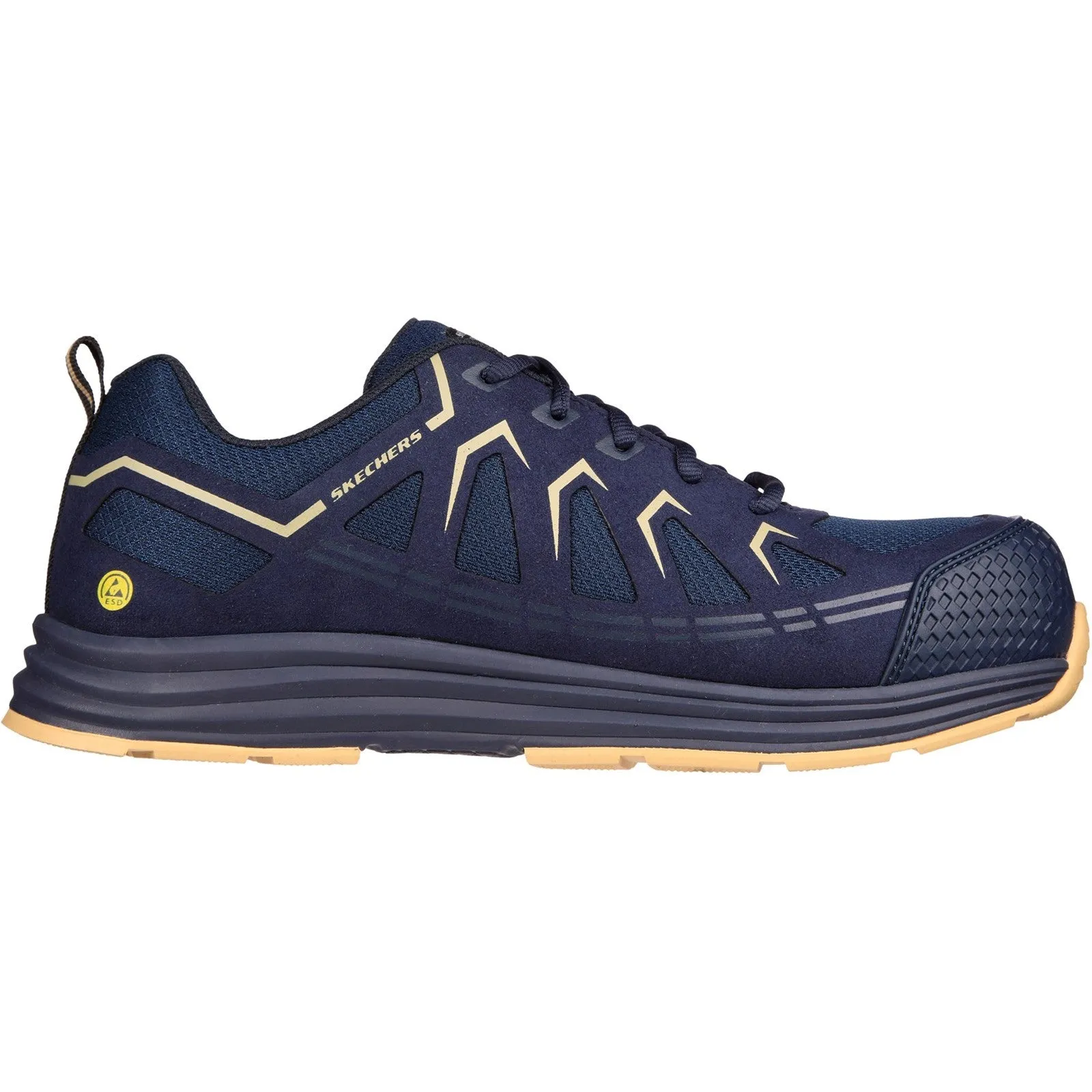 Skechers Mens Malad II Safety Trainers - Navy sold by The Foot Factory