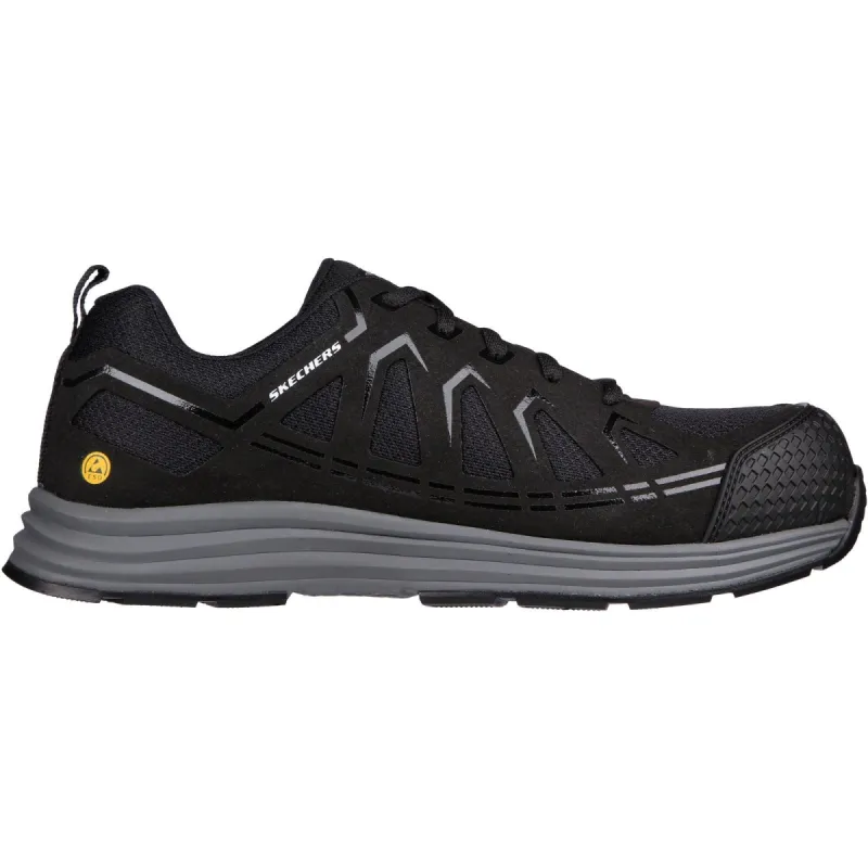Skechers Mens Malad II Safety Trainers - Black sold by The Foot Factory