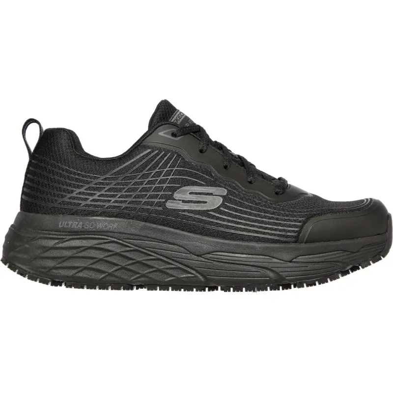 Skechers Mens Skechers Work Relaxed Fit Max Cushioning Elite Trainers - Black sold by The Foot Factory