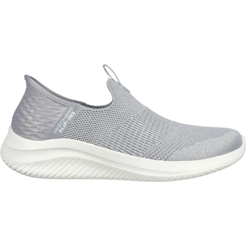 Skechers Womens Ultra Flex 3.0 Smooth Step Trainers - Light Grey sold by The Foot Factory