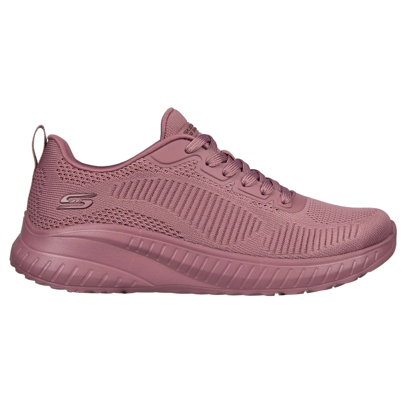 Skechers Womens Bob Squad Chaos Face Off Trainers - Dark Pink sold by The Foot Factory