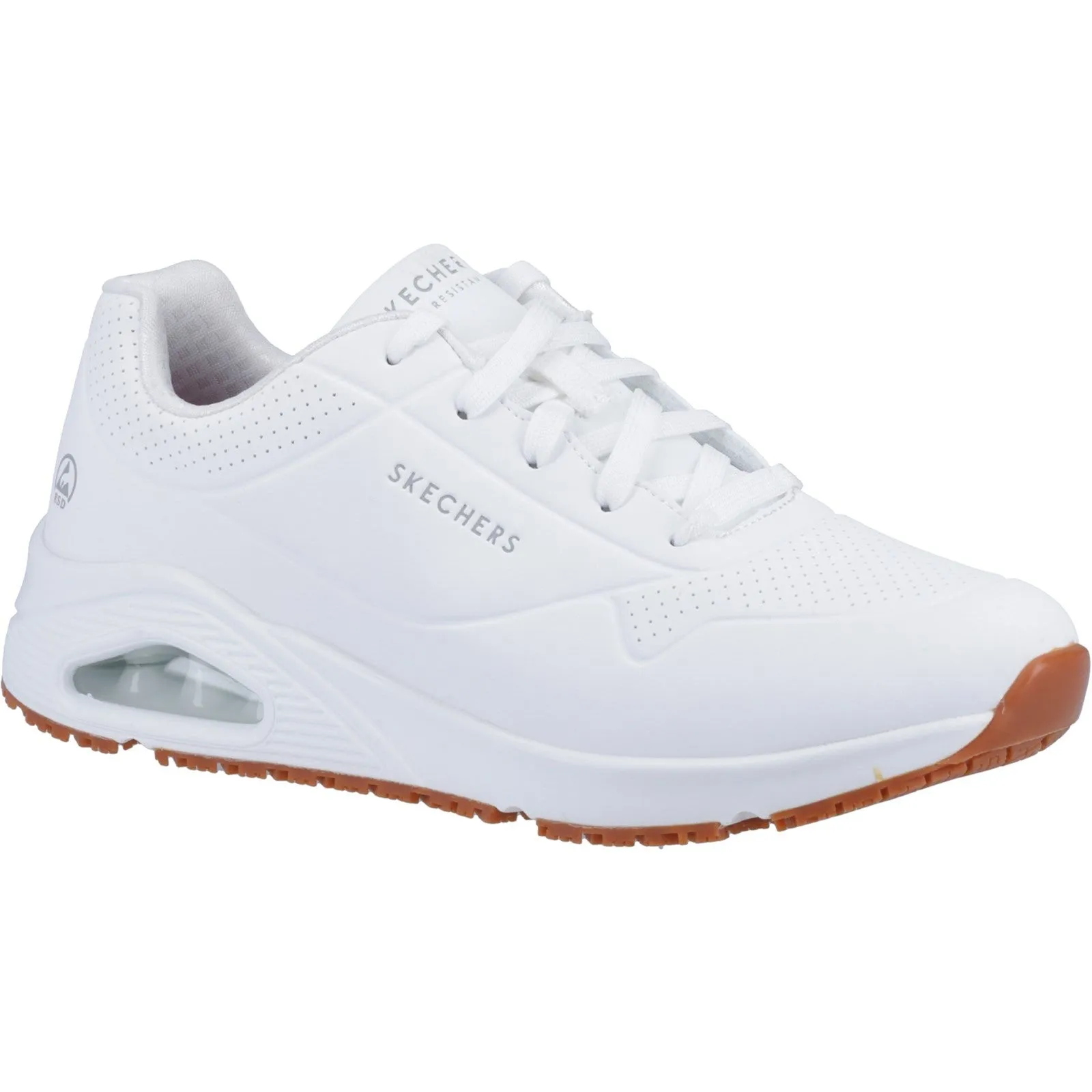 Skechers Womens Work Relaxed Fit Uno SR Safety Trainers - White sold by The Foot Factory product image thumbnail 2