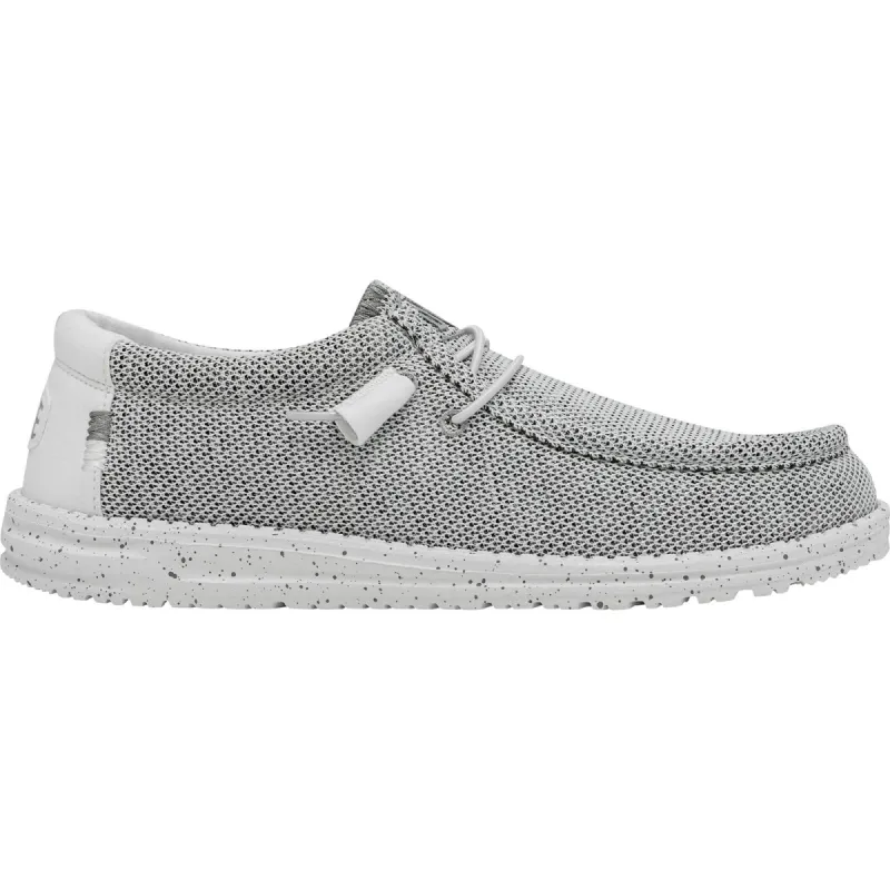 Hey Dude Mens Wally Sox Shoe - White made by The Foot Factory