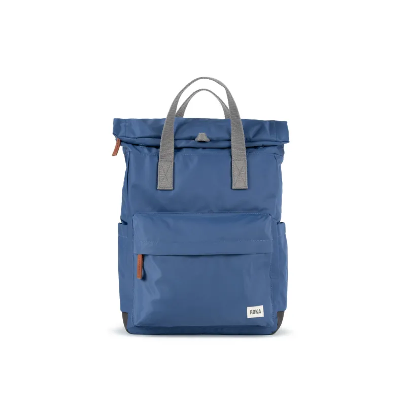 ROKA Canfield B Burnt Blue Medium Recycled Nylon Bag sold by The Foot Factory