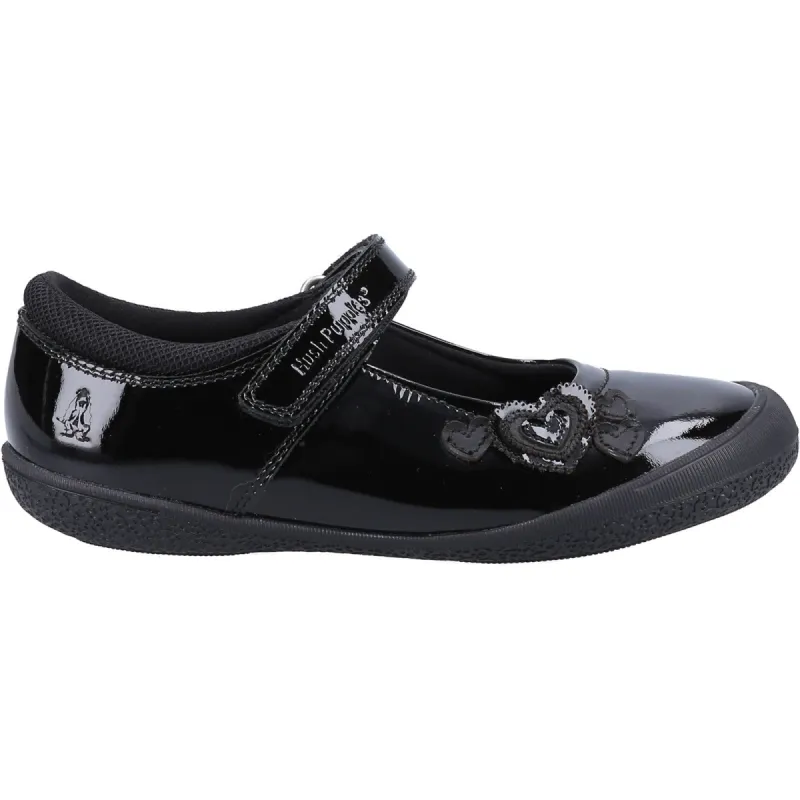 Hush Puppies Girls Rosanna Patent School Shoes - Black sold by The Foot Factory