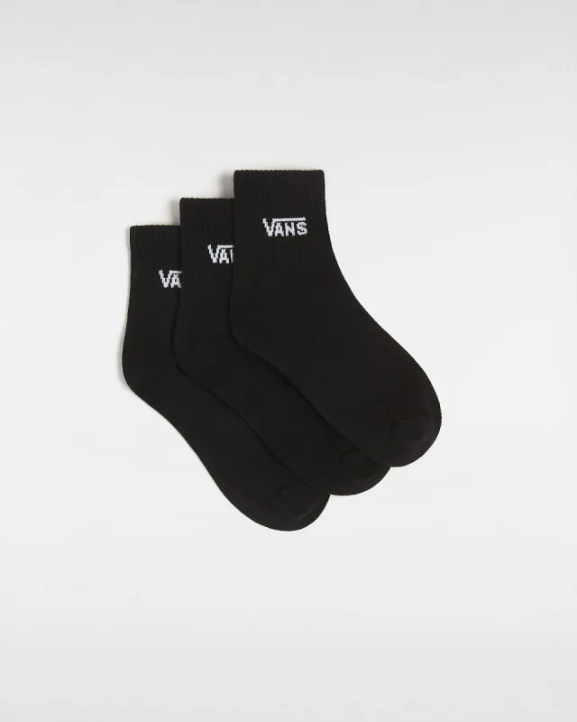 VANS Womens Half Crew Socks (3 Pairs) - Black sold by The Foot Factory