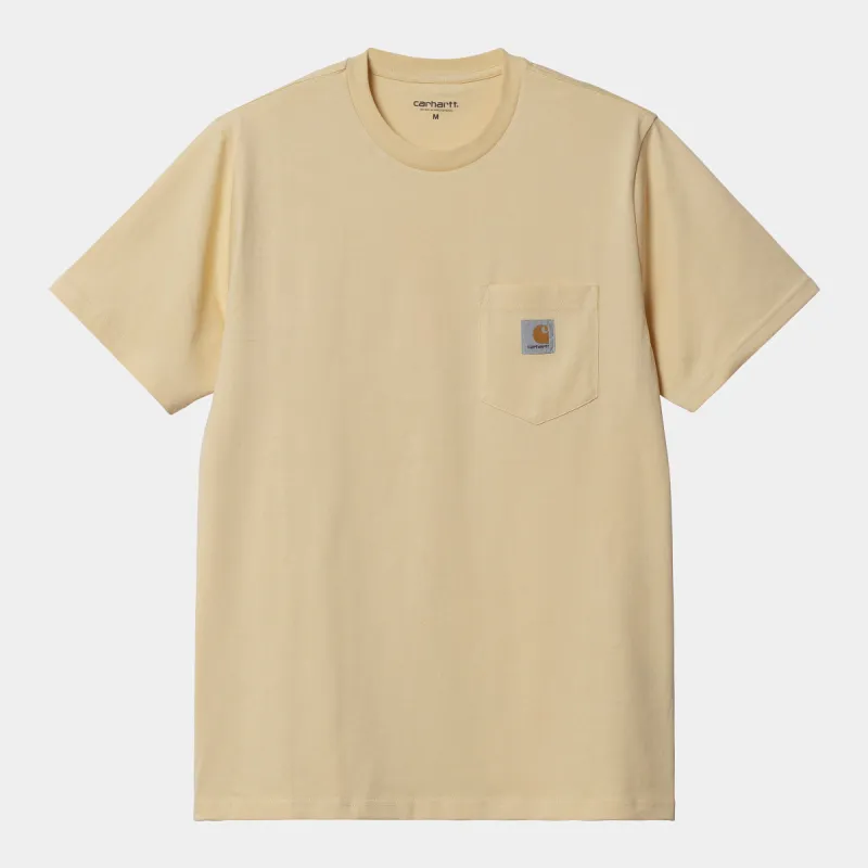Carhartt WIP Mens Pocket T-Shirt - Cornsilk sold by The Foot Factory