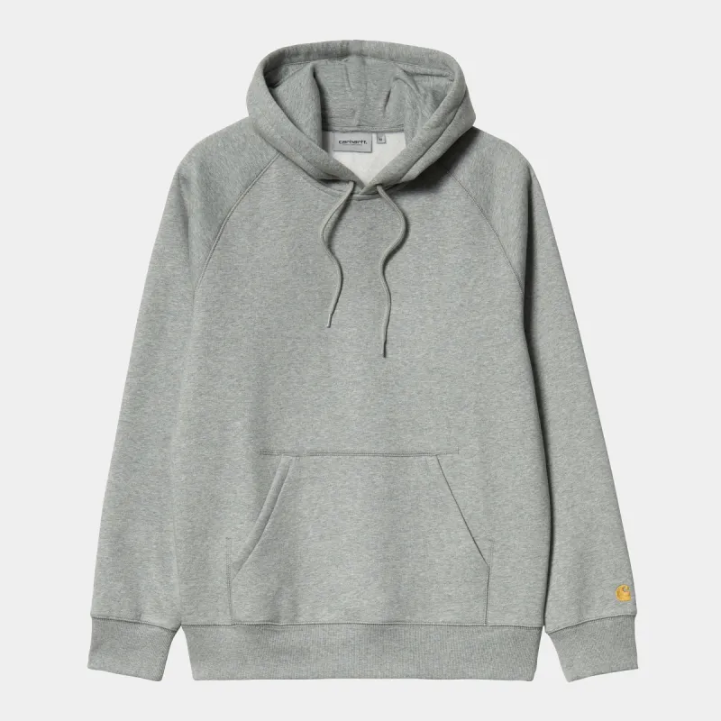 Carhartt WIP Mens Chase Hoodie - Grey Heather sold by The Foot Factory
