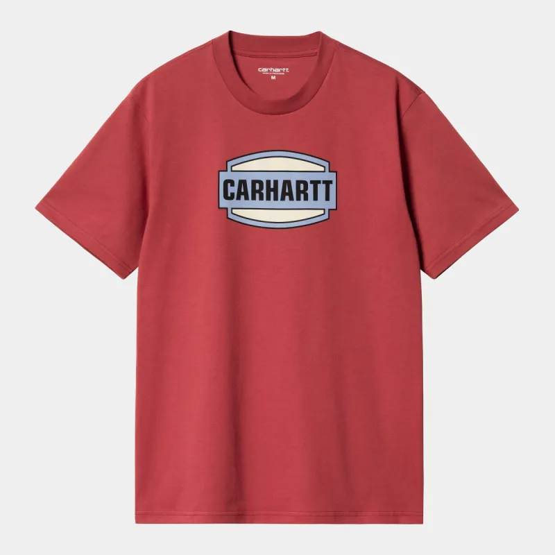 Carhartt WIP Mens Press Script T-Shirt - Tuscany sold by The Foot Factory