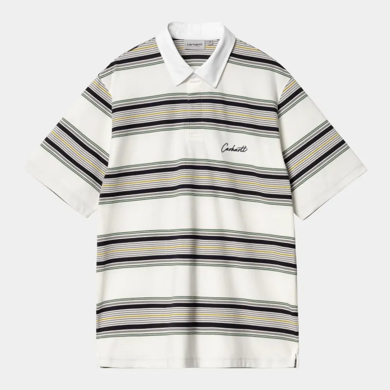 Carhartt WIP Mens Gaines Short Sleeve Rugby Shirt - Wax sold by The Foot Factory