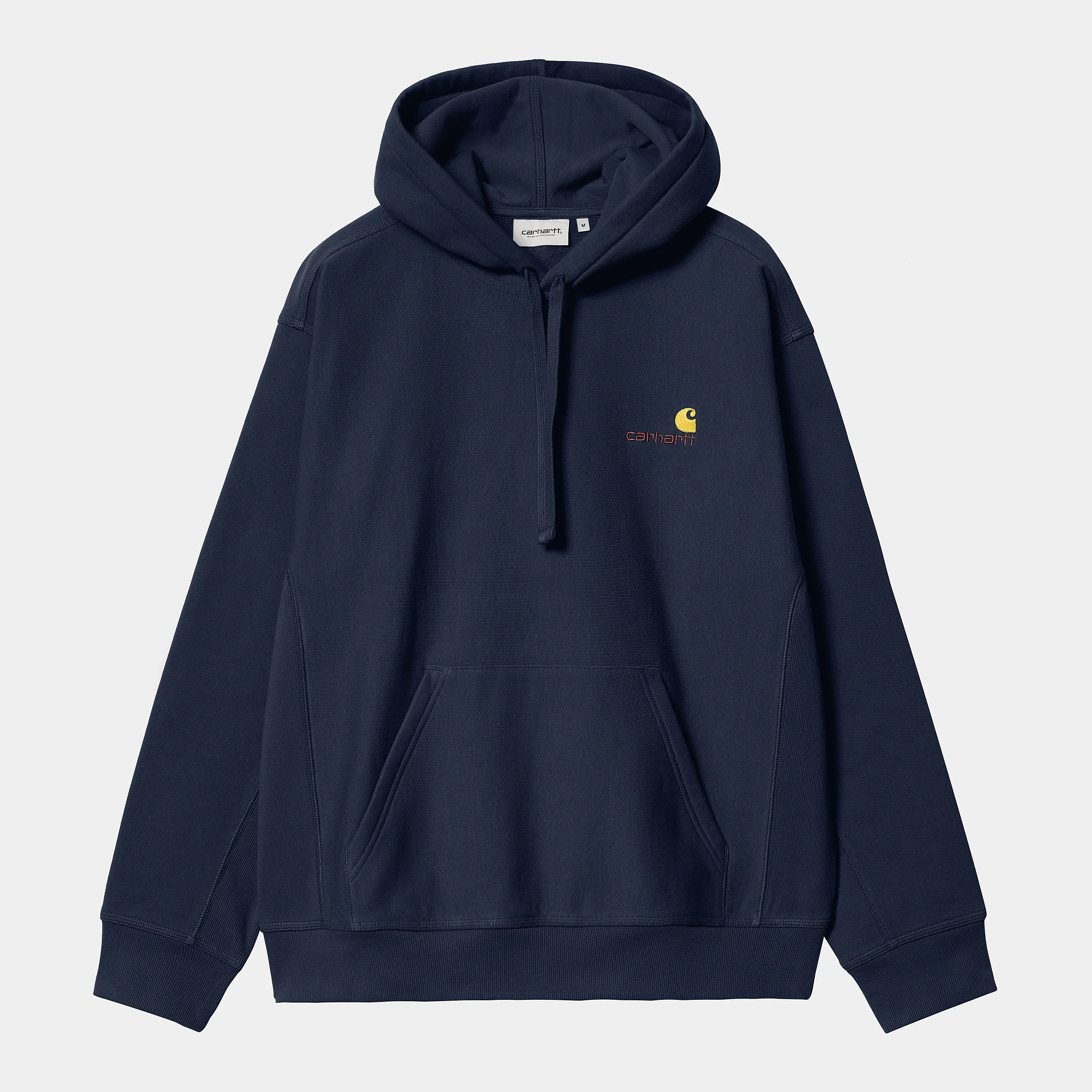 Carhartt WIP Mens American Script Sweat Hoodie - Air Force Blue sold by The Foot Factory