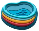 Crocs Jibbitz Heart Shaped Pool Charm sold by The Foot Factory