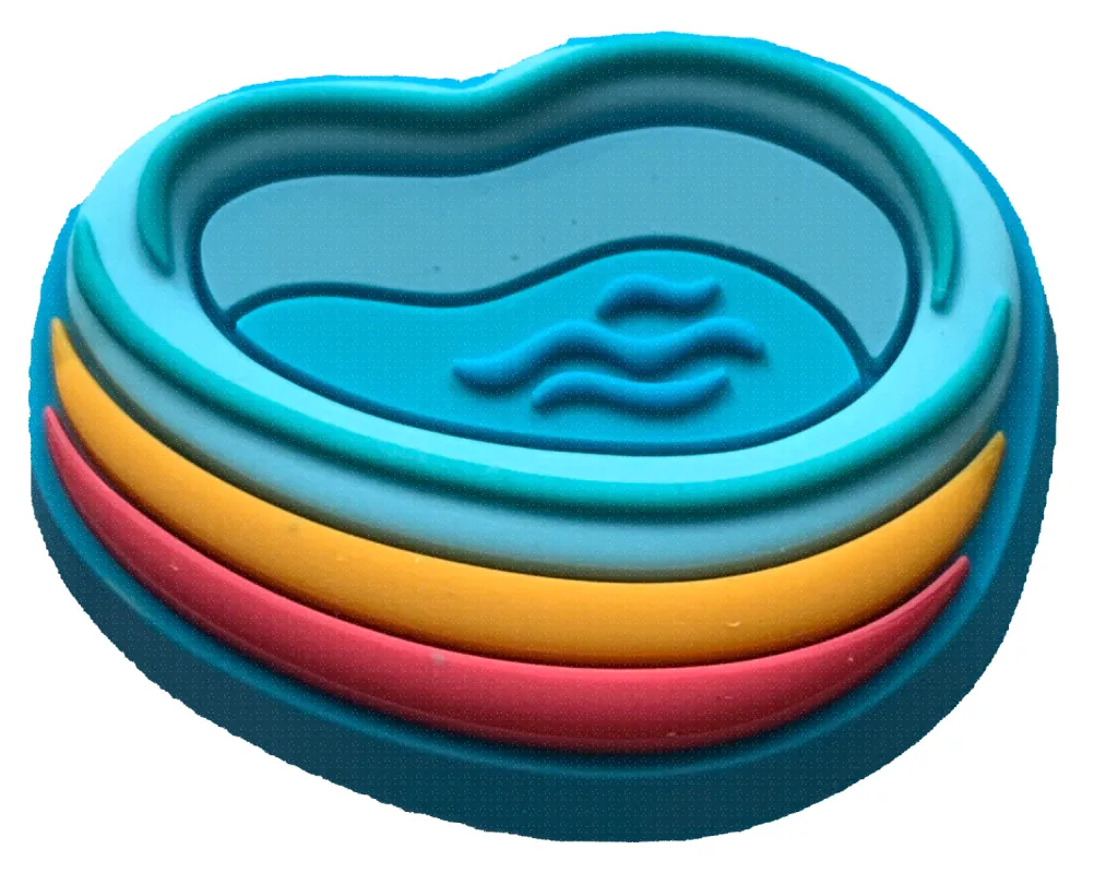 Crocs Jibbitz Heart Shaped Pool Charm sold by The Foot Factory