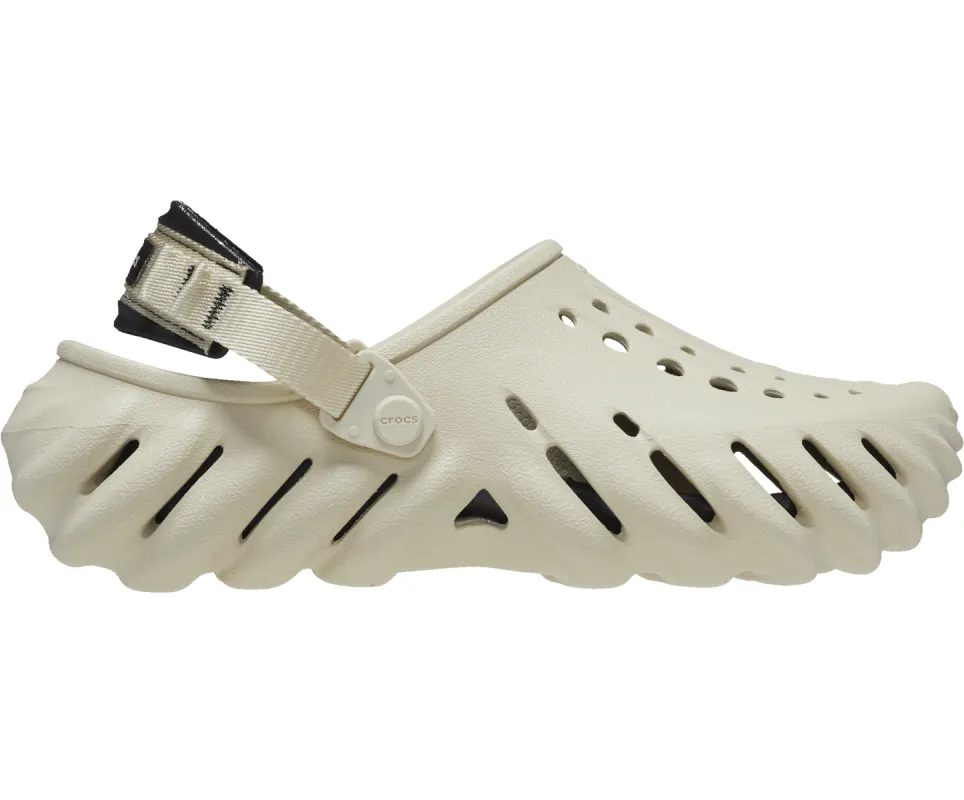 Crocs Unisex Echo Clog - Bone / Black sold by The Foot Factory
