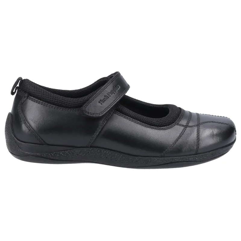Hush Puppies Girls Clara Leather School Shoes - Black sold by The Foot Factory