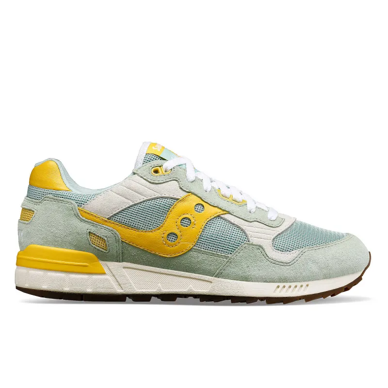 Saucony Unisex Shadow 5000 Trainers - Mint / Yellow sold by The Foot Factory