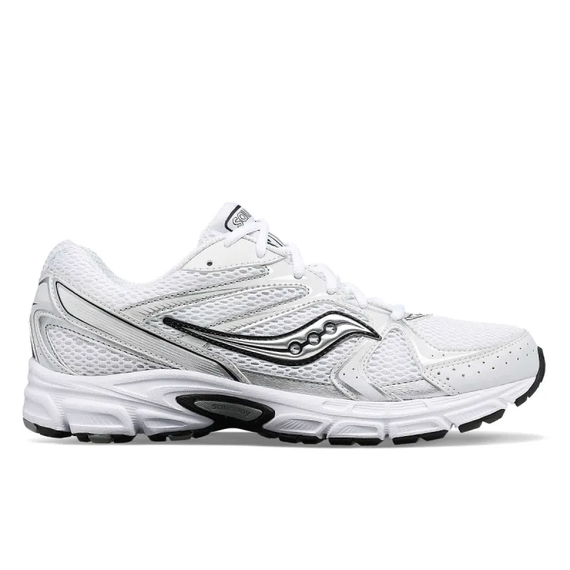 Saucony Unisex Grid Ride Millennium Trainers - White / Silver sold by The Foot Factory