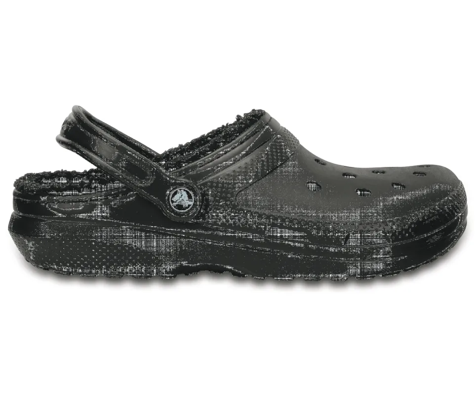 Crocs Unisex Classic Lined Clog - Black sold by The Foot Factory