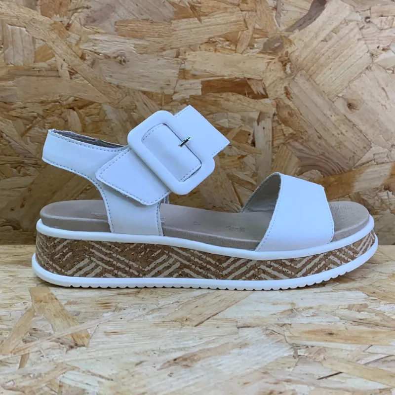 Rieker Womens Revolution Platform Sandal - White sold by The Foot Factory