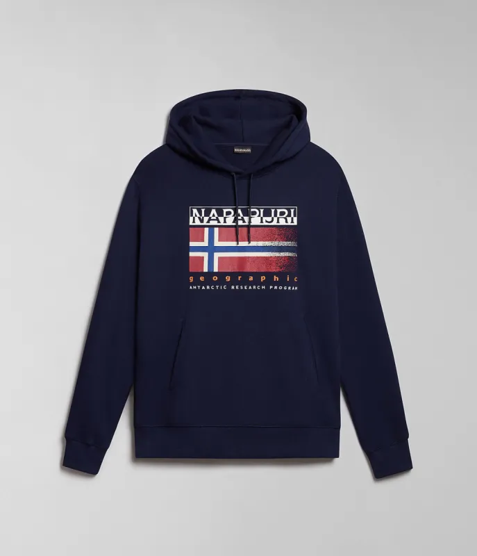 Napapijri Mens Kreis Hoodie - Navy sold by The Foot Factory