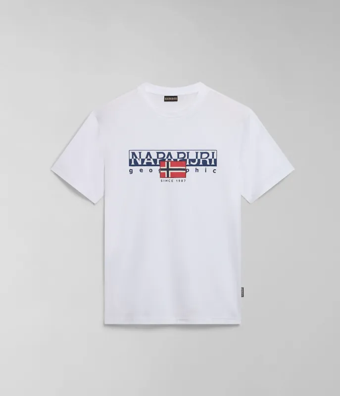 Napapijri Mens Aylmer T-Shirt - White sold by The Foot Factory