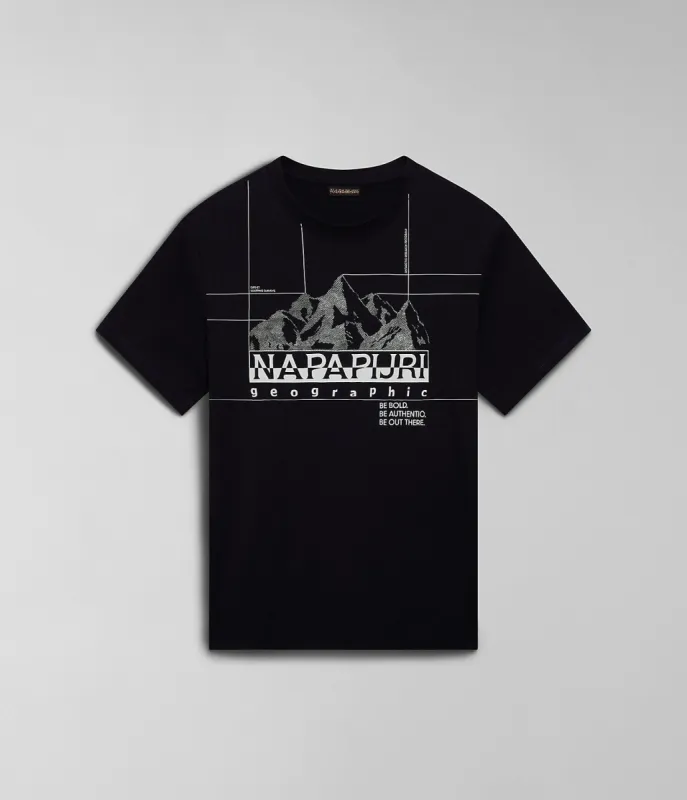 Napapijri Mens Frame T-Shirt - Black sold by The Foot Factory