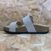 Plakton Womens Alicante Mid Apure Leather Sandal - Stone sold by The Foot Factory