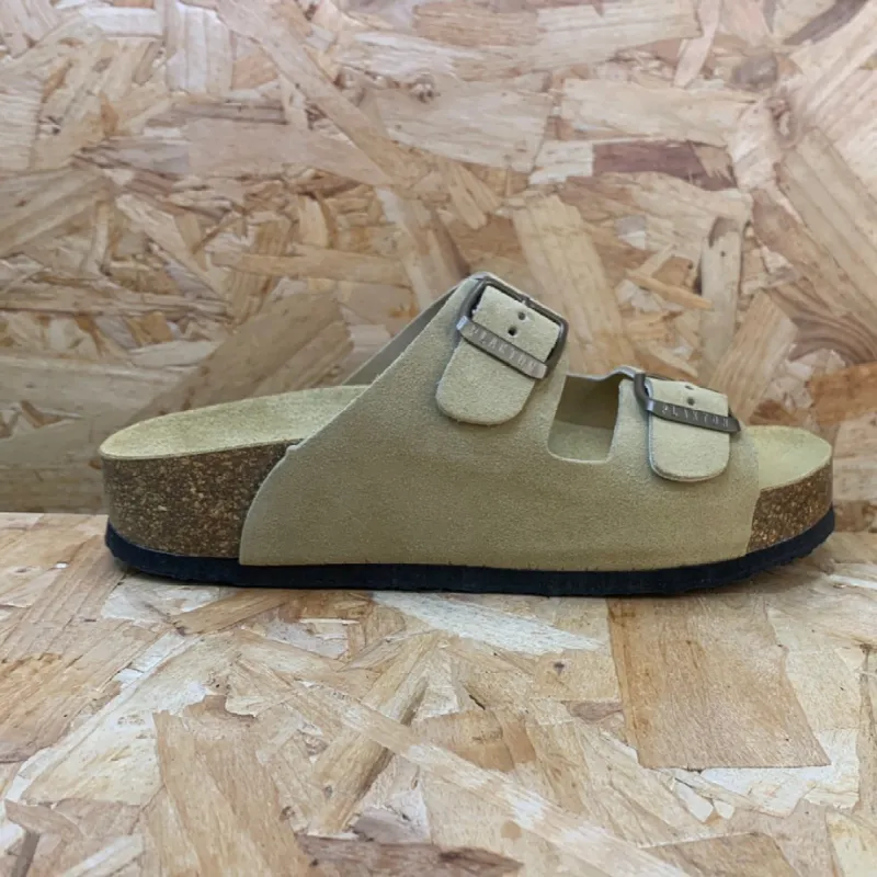 Plakton Womens Malaga Mid Leather Sandal - Tan sold by The Foot Factory