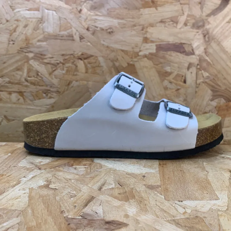 Plakton Womens Malaga Mid Leather Sandal - Pearl sold by The Foot Factory
