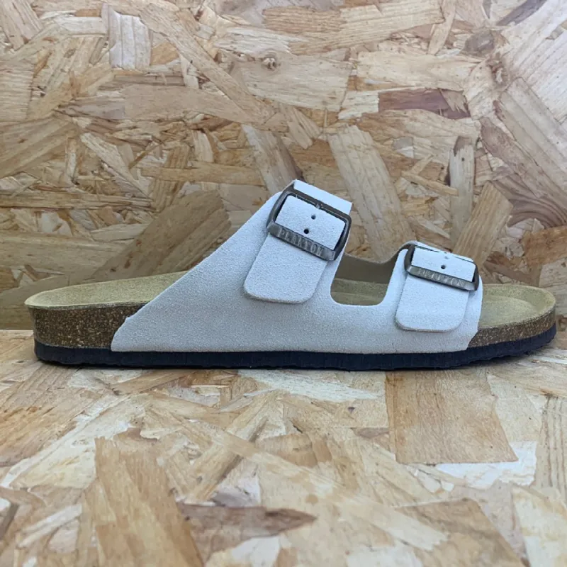 Plakton Mens Malaga Apure Leather Sandal - Beige sold by The Foot Factory