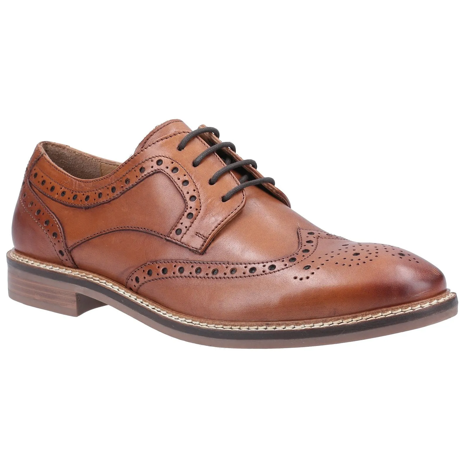 Hush Puppies Mens Bryson Leather Shoes - Brown sold by The Foot Factory product image thumbnail 2