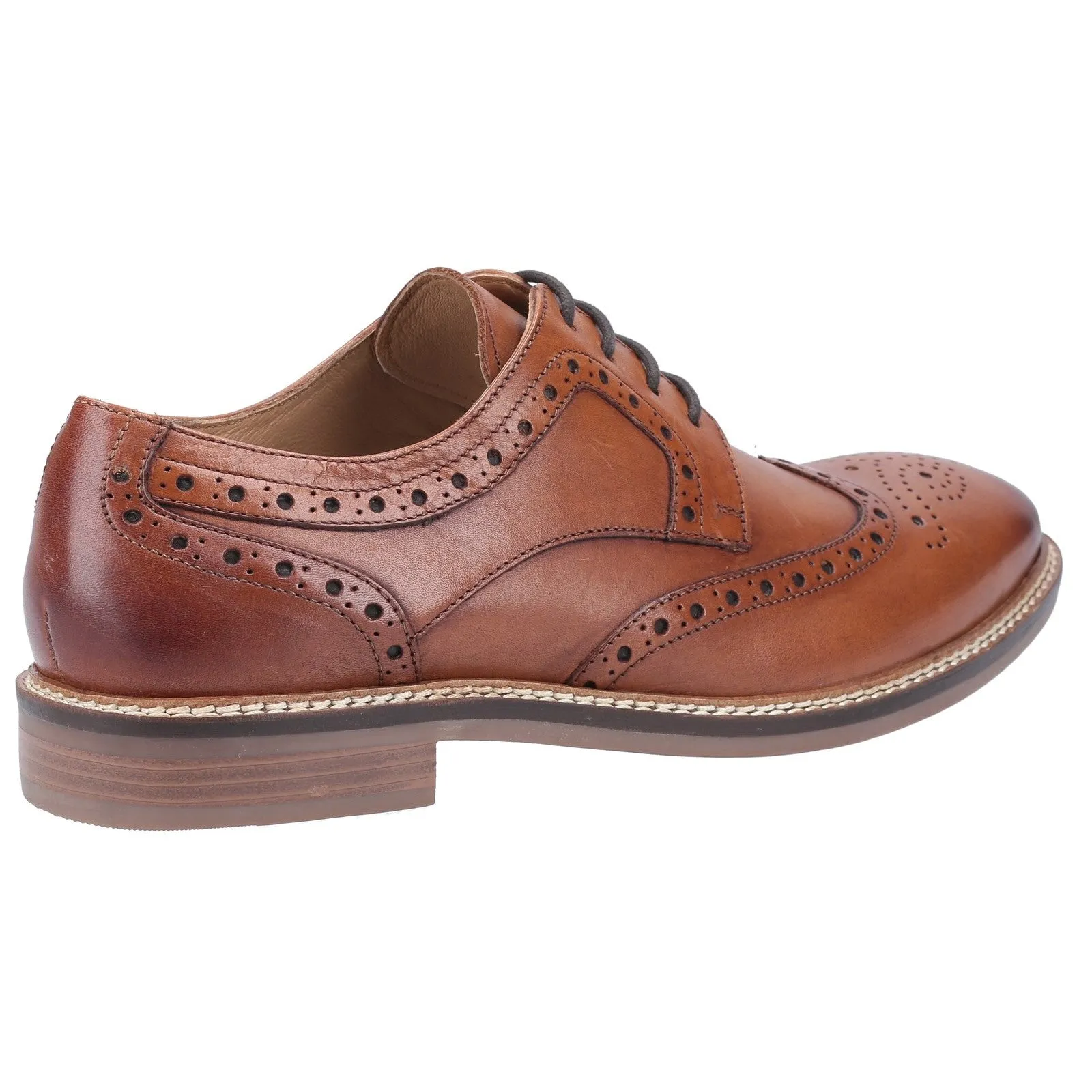 Hush Puppies Mens Bryson Leather Shoes - Brown sold by The Foot Factory product image thumbnail 3