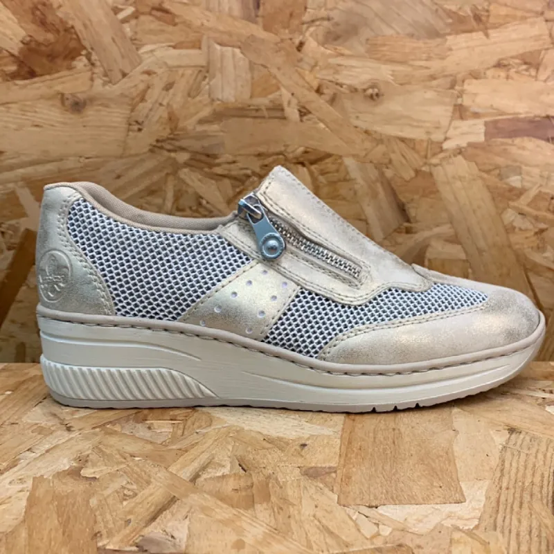Rieker Womens Fashion Trainers - Beige sold by The Foot Factory