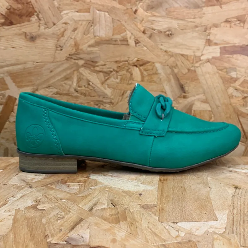 Rieker Womens Fashion Loafer - Green sold by The Foot Factory